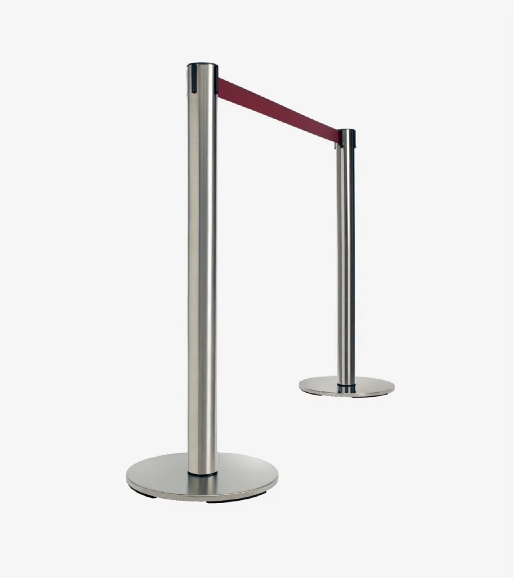BALISE INOX A SANGLE ROUGE 2M