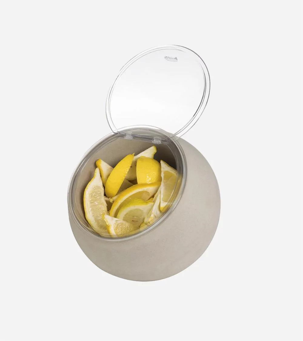 BOL PRESENTATION "MOON" GRIS AVEC COUVERCLE
