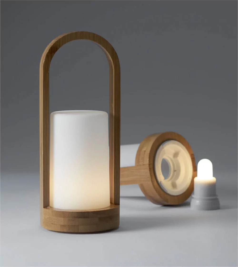 BOUGEOIR LED BAMBOO EASY