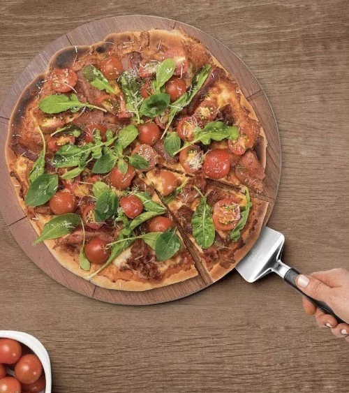 PLANCHE A DECOUP. PIZZA Ø 34 CM EN BOIS