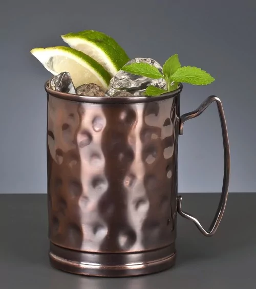MUG EN INOX MARTELE STYLE ANTIQUE