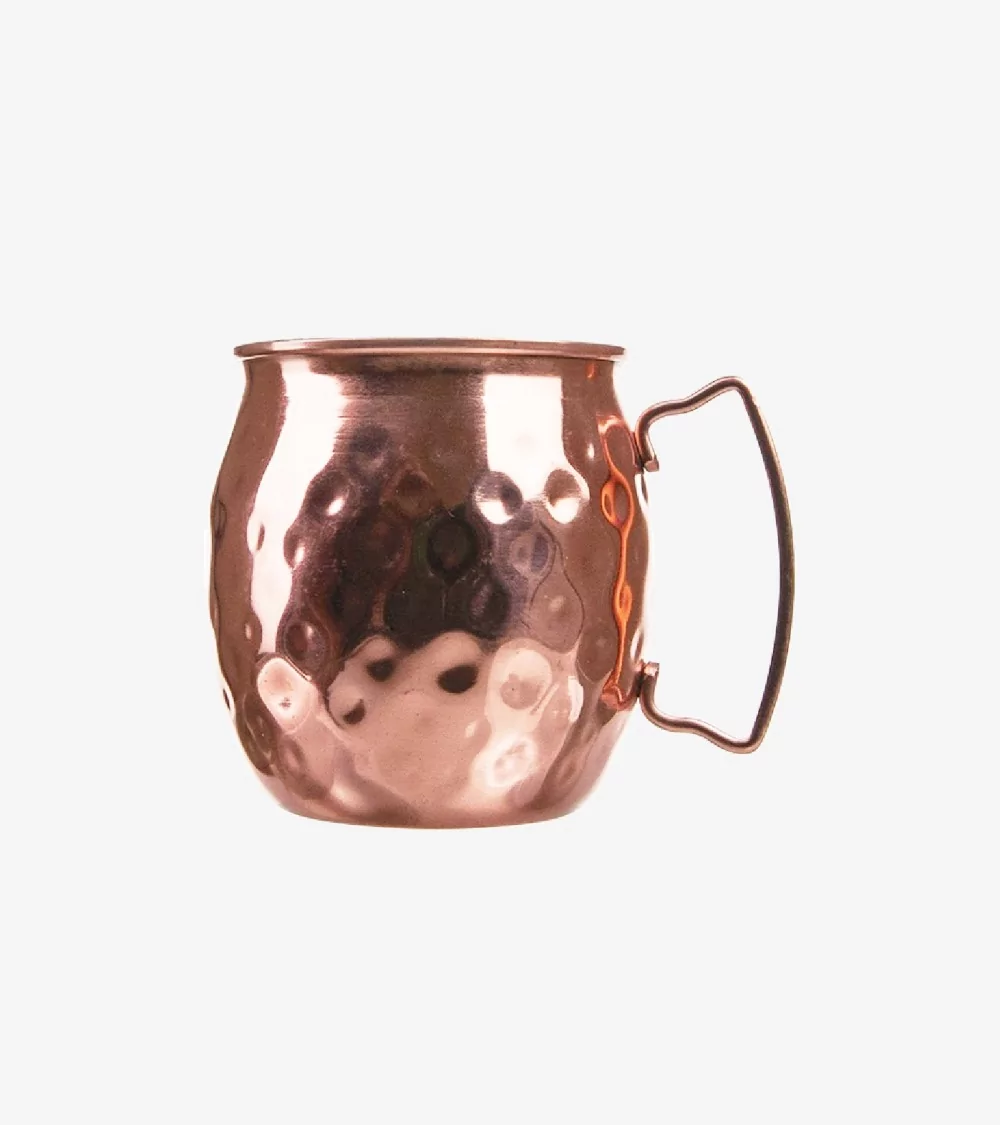 MUG BARREL EN INOX MARTELE CUIVRE