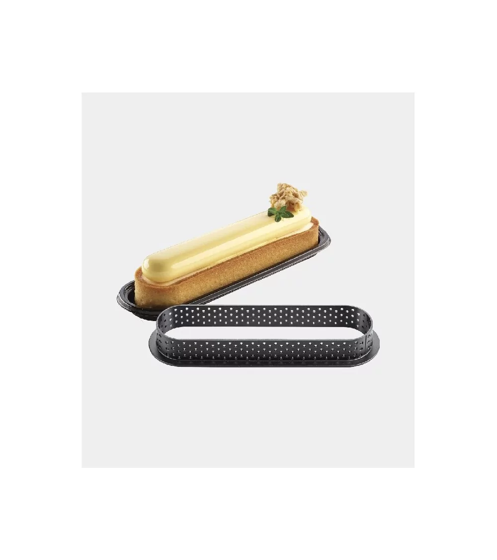 MOULE PERFOREE OVALE 146*34 H 20 MM ANTI ADHESIVE/LOT DE 6 PCES