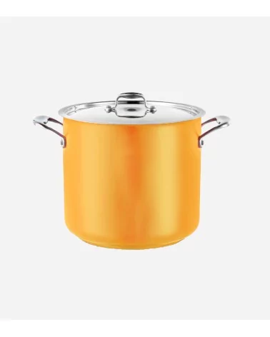 MARMITE TRAITEUR Ø 24 CM AVEC COUVERCLE COOL LINE JAUNE