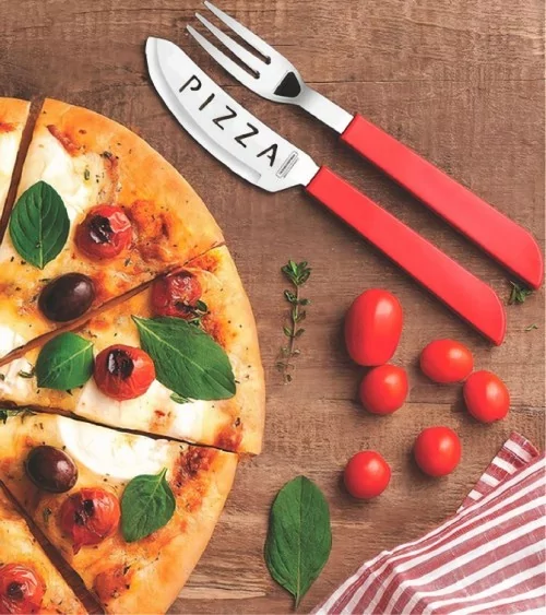Couteau à pizza manche rouge Tramontina