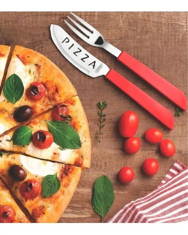 Couteau à pizza manche rouge Tramontina
