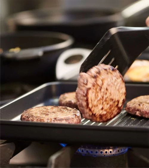 GRILL ALU/FONTE ANTI-ADH.29*29 MANCHE EN BOIS