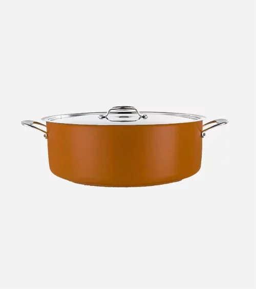 FAITOUT AVEC COUVERCLE Ø 24 CM COOL LINE ORANGE