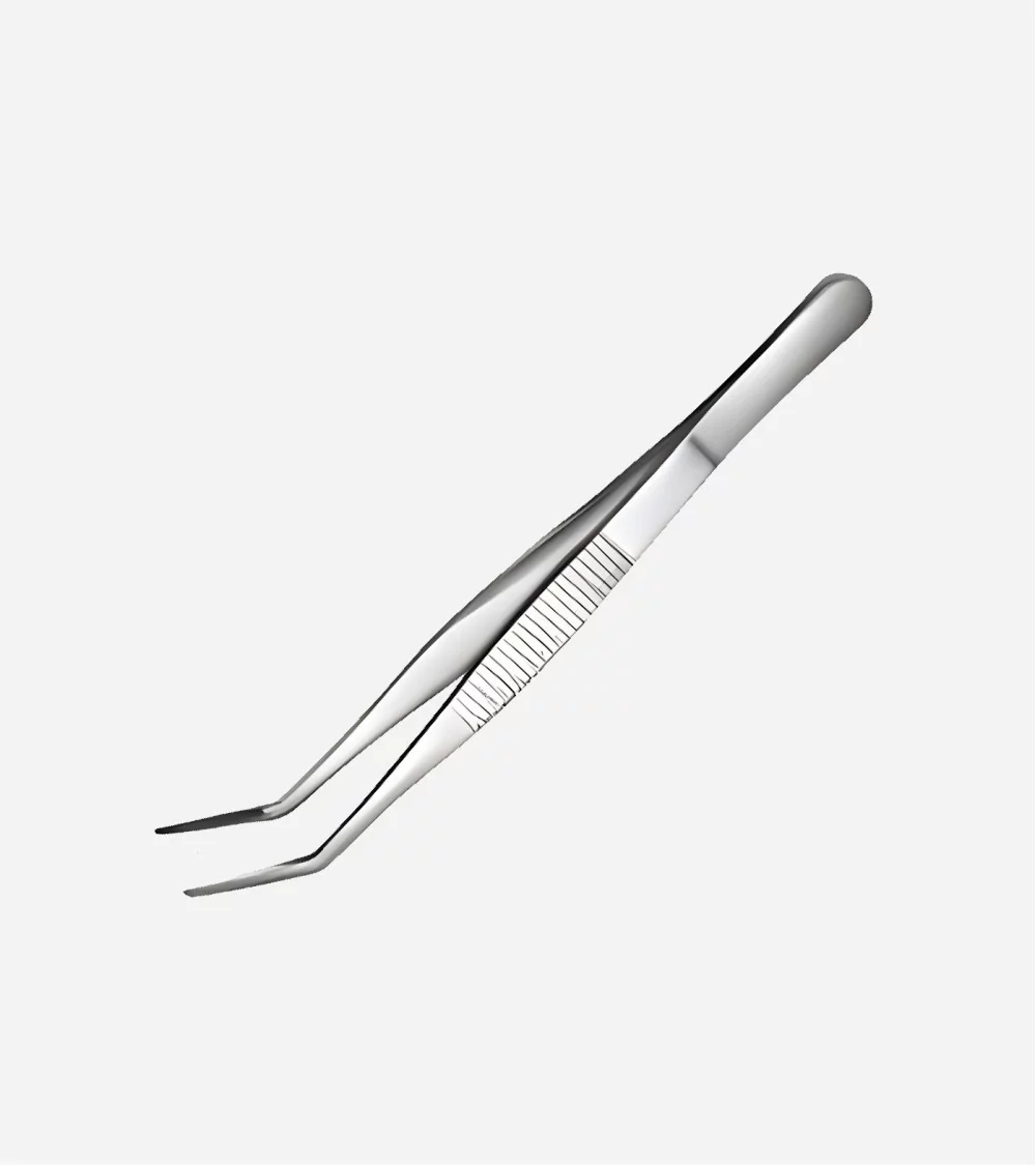 PINCE A DRESSER DE PRECISION COURBEE INOX 10 CM