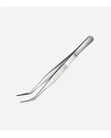 PINCE A DRESSER DE PRECISION COURBEE INOX 10 CM