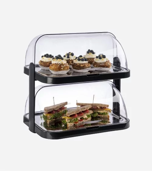 Vitrine froide pour buffet avec plateau en inox