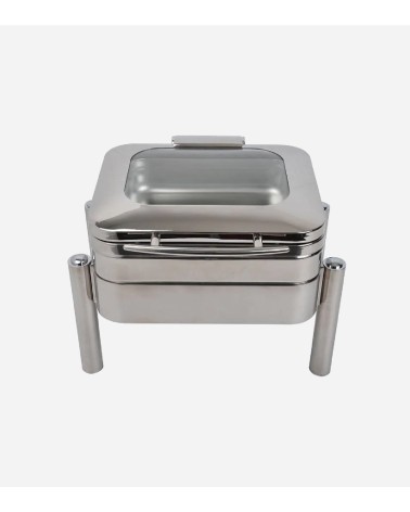 CHAFING DISH CARRE COUV. EN VERRE 5.6 LTS