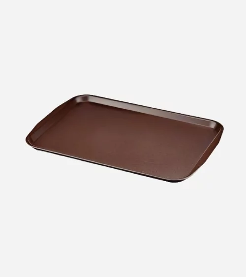 PLATEAU ANTI-DERAPANT MARRON LAMINÉ 53*37 CM BEH TUNISIE