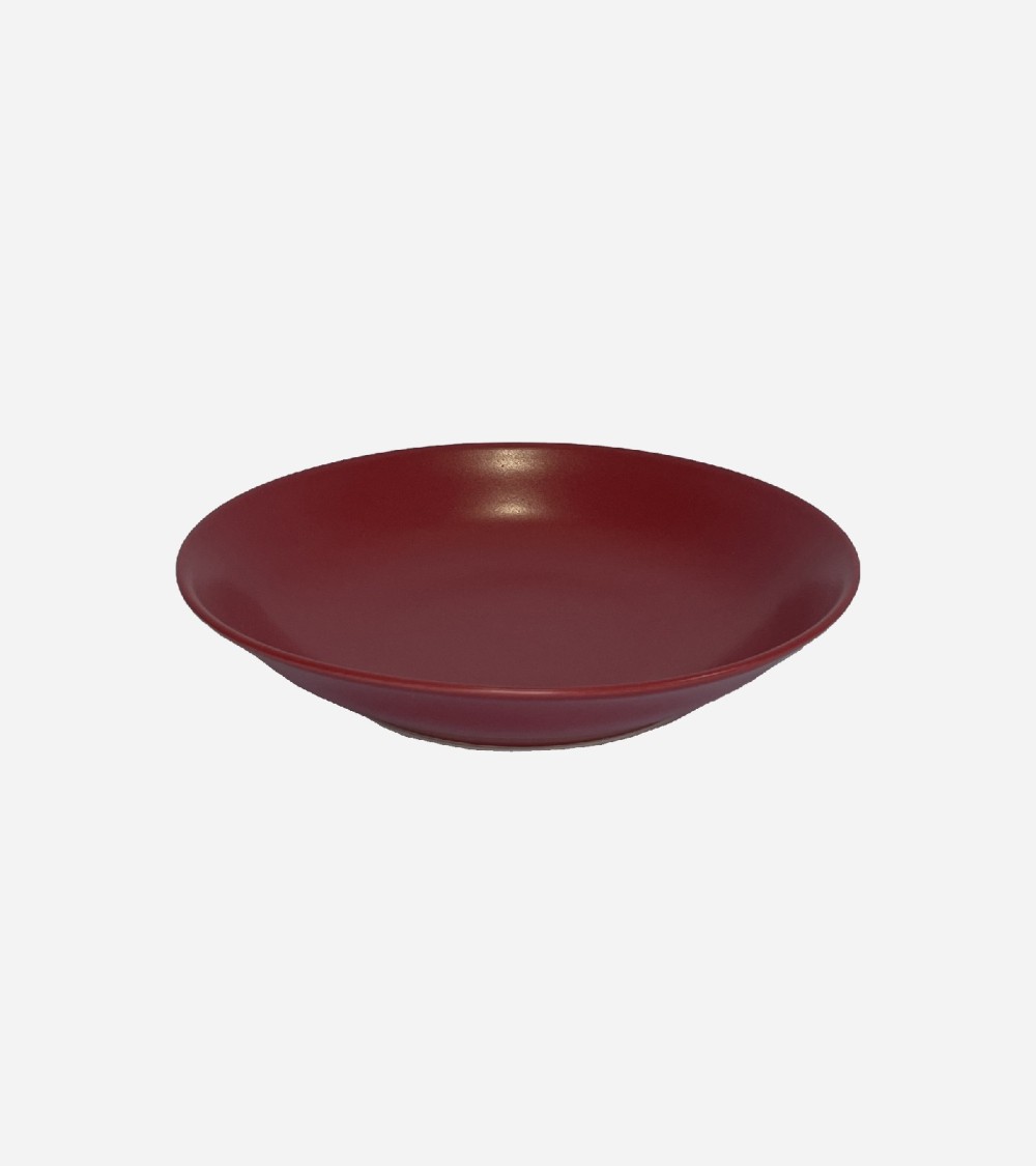 ASSIETTE CALOTTE 20 ROUGE MAT