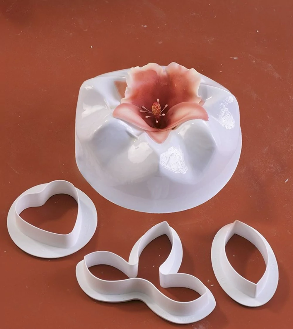SET 4 MOULES SILICONE BIG CHINESE ORCHID POU 40-W009/40W044