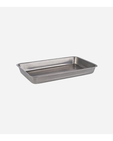 PLATEAU EN INOX "VINTAGE" 25.5*16*H3 CM