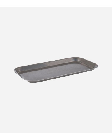 PLATEAU EN INOX "VINTAGE" 34*18*H1.5CM