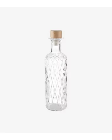 CARAFE "DIAMOND" EN VERRE 0,8 LITRE AVEC BOUCHON BEH TUNISIE