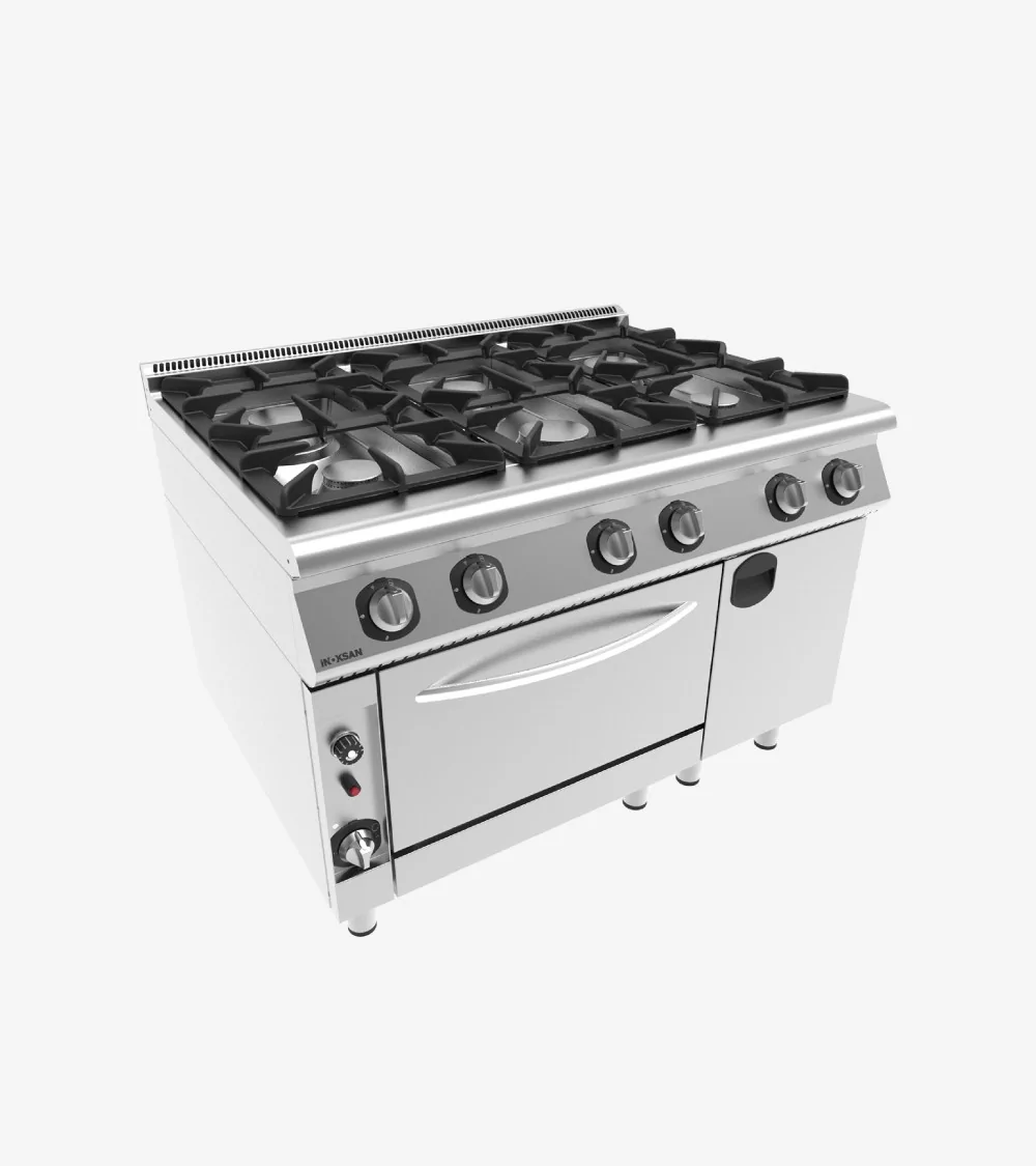 6 FEUX/FOUR ET PLACARD FERME GAZ S900/120