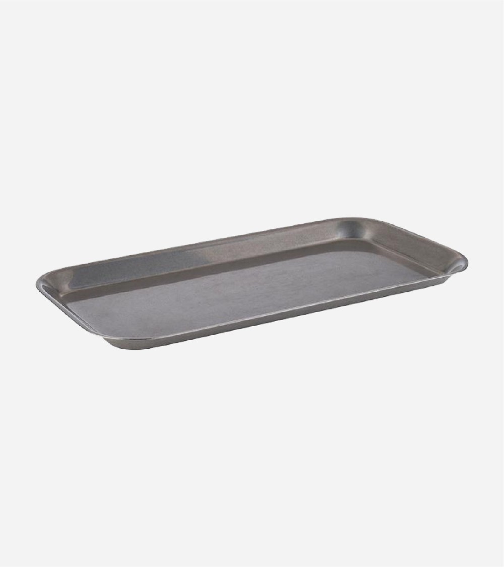 PLATEAU EN INOX "VINTAGE" 38*26.5*H1.5CM