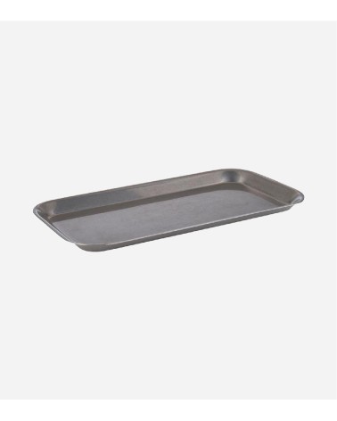 PLATEAU EN INOX "VINTAGE" 32*21.5*H2 CM