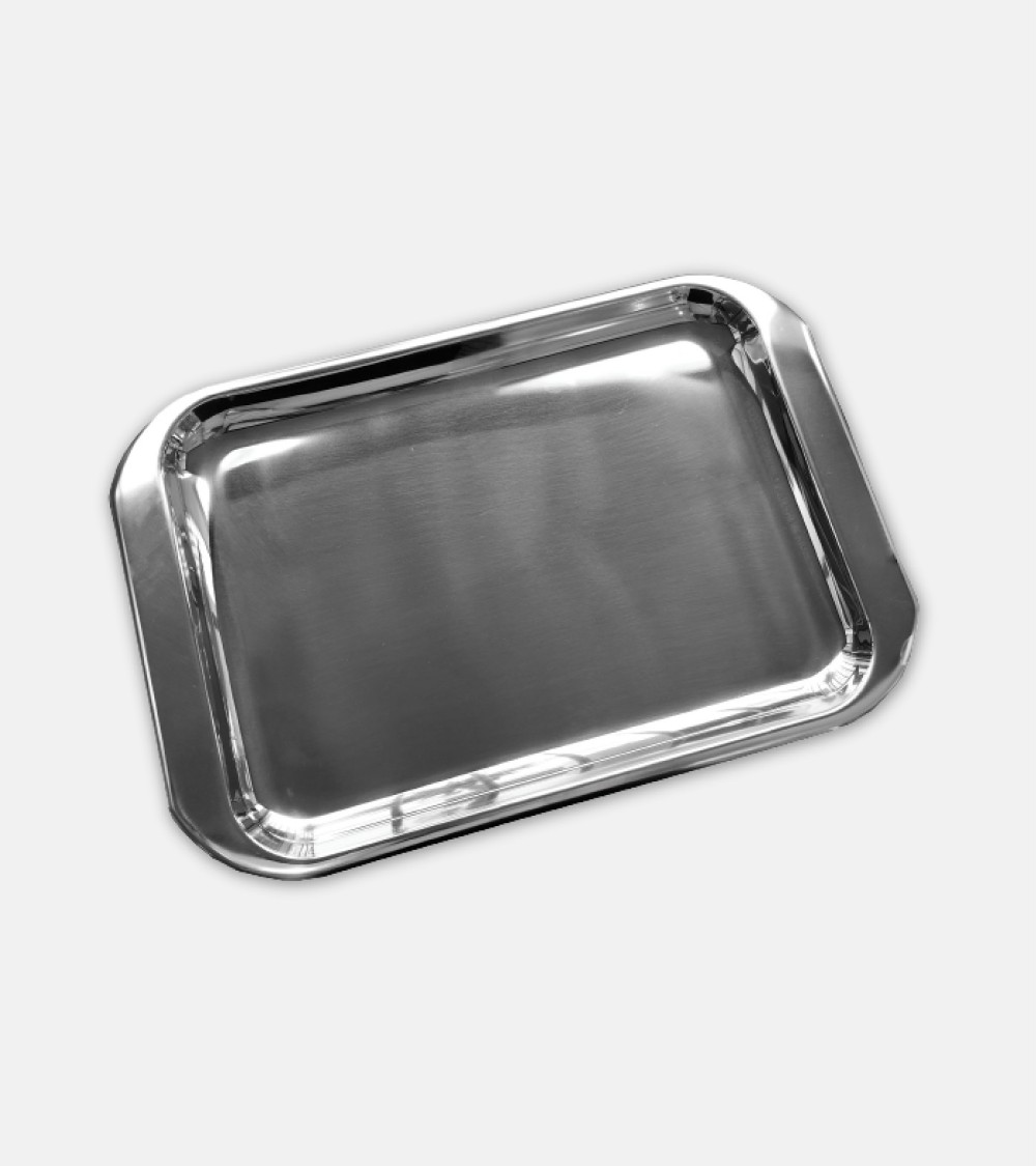 PLATEAU RECTANGULAIRE INOX L45CM S/ANSES