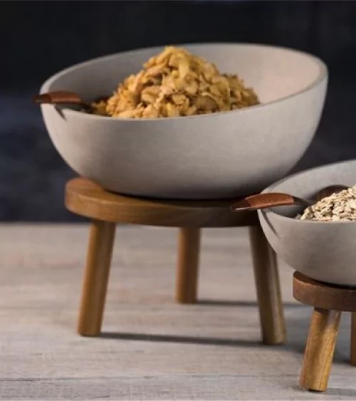 SUPPORT BUFFET EN BOIS ÿ 25 CM, H: 15 C