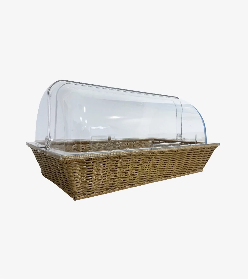 CORB.ROTIN PP RECT 52.5*32.5*10 CM BEIG