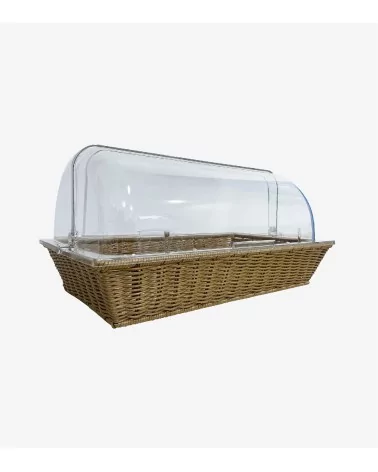 CORB.ROTIN PP RECT 52.5*32.5*10 CM BEIG