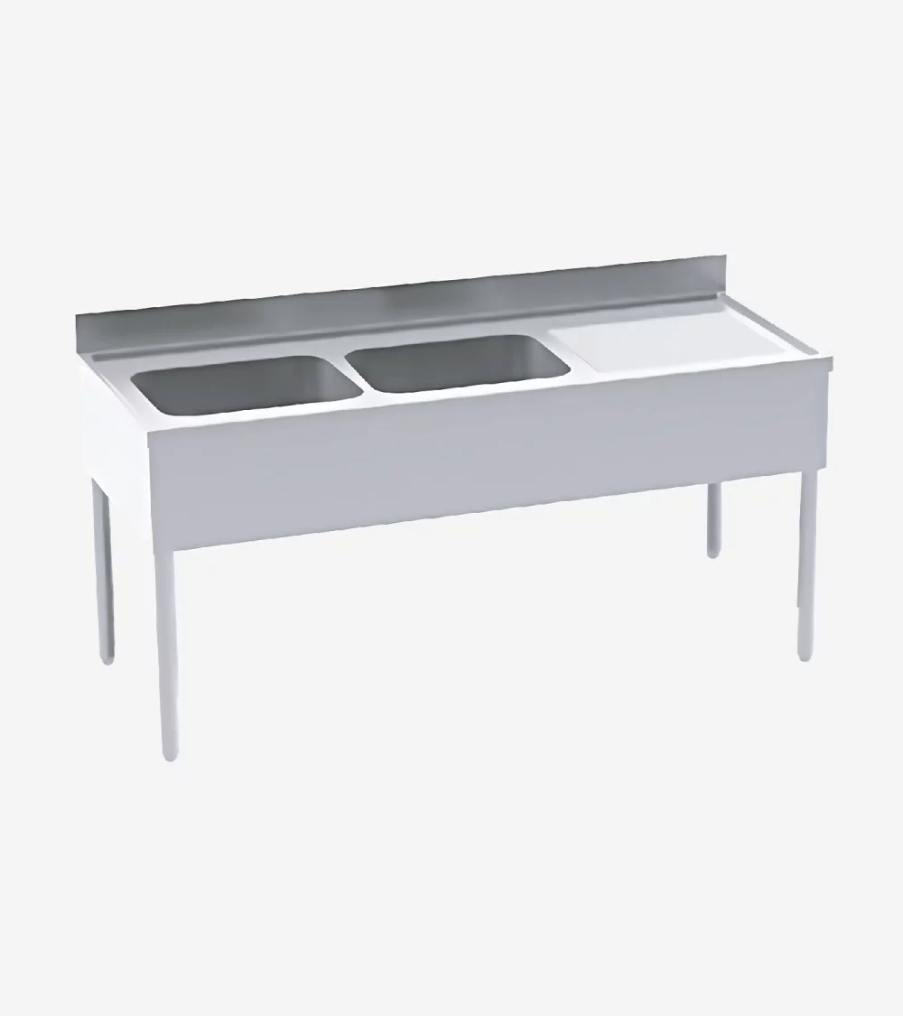 PLONGE 2 BACS 40*40*25 DIM 150*70*85CM
