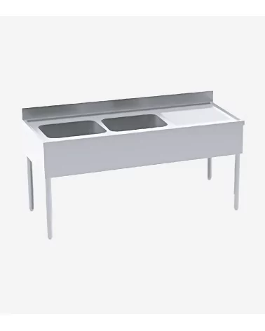 PLONGE 2 BACS 40*40*25 DIM 150*70*85CM