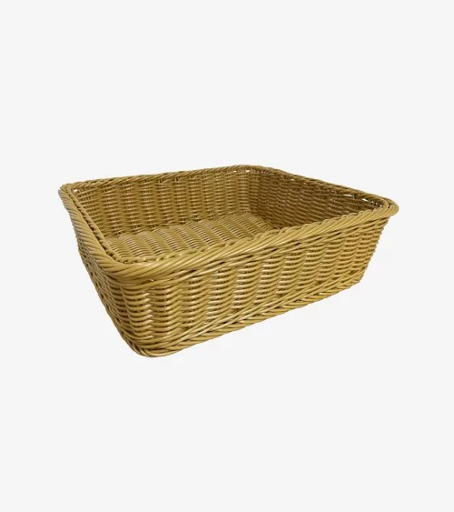 CORBEILLE ROTIN POLYPROPYLENE RECTANGULAIRE 32.5*35.5*10 CM
