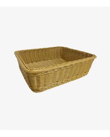 CORBEILLE ROTIN POLYPROPYLENE RECTANGULAIRE 32.5*35.5*10 CM