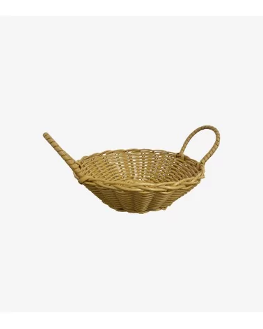 CORBEILLE ROTIN POLYPROPYLENE AVEC ANSES 23 CM H 6.5 CM