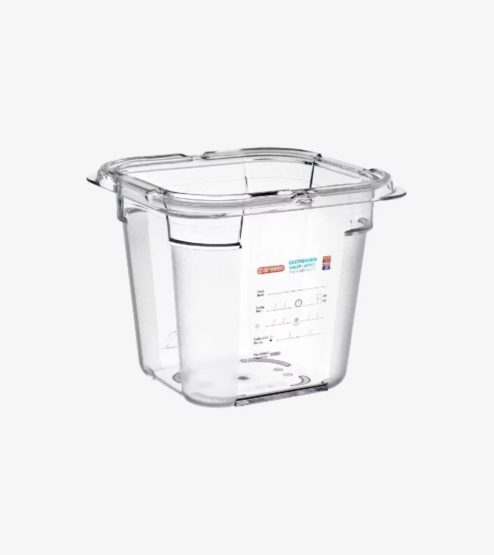 BAC POLYCARBONATE GN1/6 H150 MM 2.15L 176X162