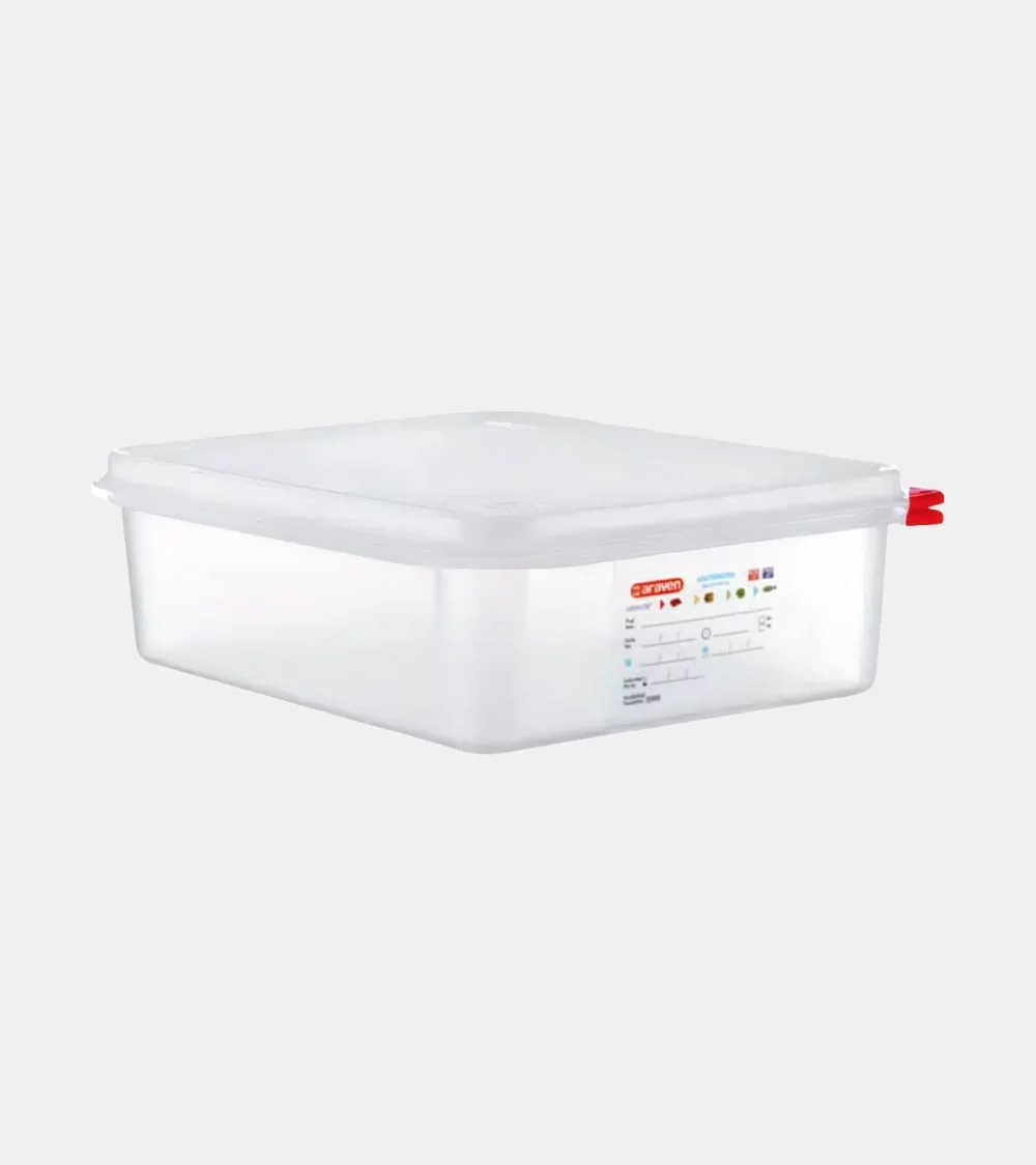 BAC EN POLYPROPYLÈNE GN 1/2 H 100 MM 6.5 LITRES AVEC COUVERCLE BEH TUNISIE
