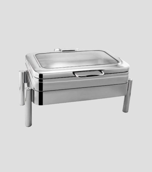 CHAFING DISH RECTANGULAIRE COUV.EN VERRE GN1/1 8.3 LTS BEH TUNISIE