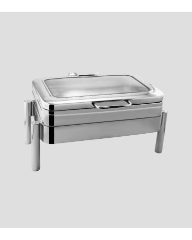 CHAFING DISH RECTANGULAIRE COUV.EN VERRE GN1/1 8.3 LTS BEH TUNISIE