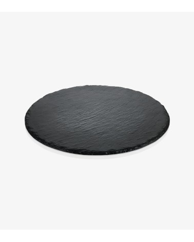 PLATEAU ROND EFFET ARDOISE NOIR Ø 35 CM BEH TUNISIE