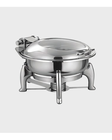 CHAFING DISH ROND COUVERCLE EN VERRE 6 LTS BEH TUNISIE