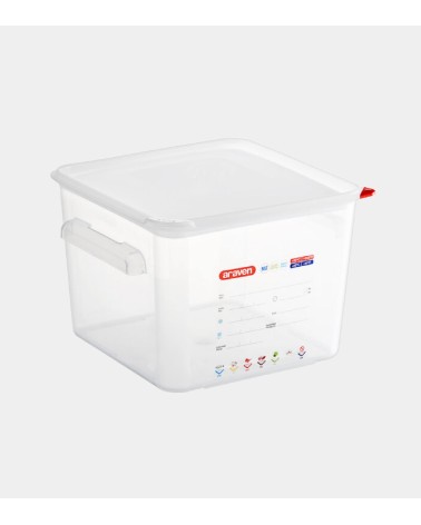 BAC CARRÉ À COUVERCLE PP TRANSPARENT AVEC POIGNÉES - 12 L - 580x325x415 MM BEH TUNISIE