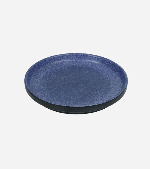 ASSIETTE PLATEN "VOLCANO" 15,2 CM , H : 2,7 CM BLEU EN MÉLAMINE