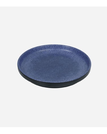 ASSIETTE PLATEN "VOLCANO" 15,2 CM , H : 2,7 CM BLEU EN MÉLAMINE