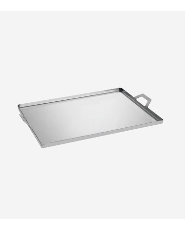 PLATEAU INOX AVEC ANSES 32 × 18 × H 1.5 CM BEH TUNISIE