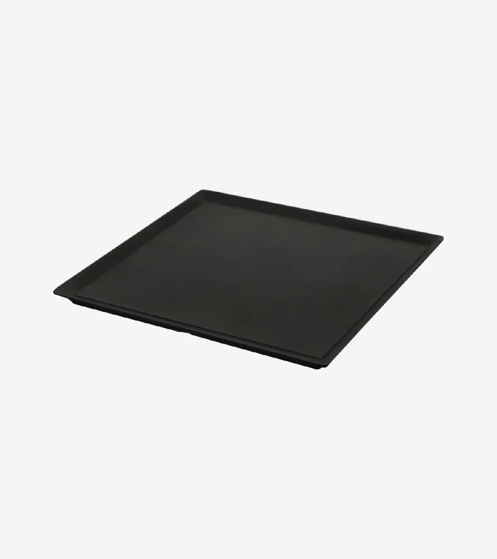 PLATEAU CARRÉ MÉLAMINE NOIR 35 × 35 CM BEH TUNISIE