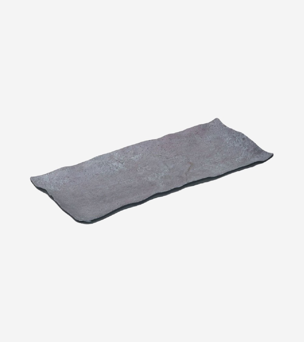 PLATEAU RECTANGULAIRE VOLCANO GRIS EN MÉLAMINE BEH TUNISIE