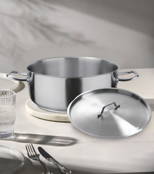 FAITOUT INOX Ø 28 CM AVEC COUVERCLE BEH TUNISIE