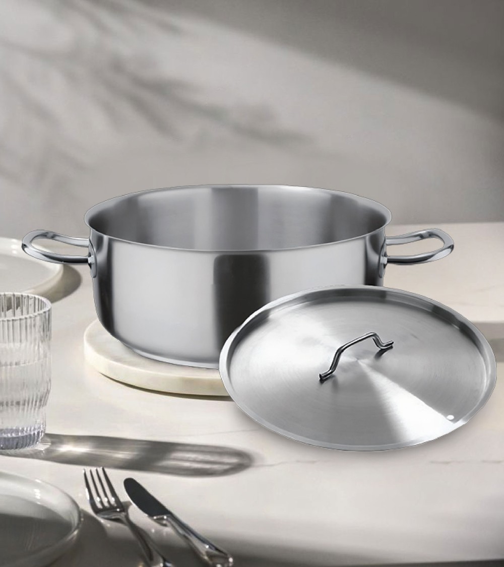 FAITOUT INOX Ø 28 CM AVEC COUVERCLE BEH TUNISIE