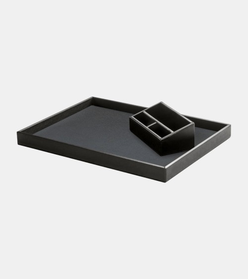 PLATEAU DE COURTOISIE PRESTIGE CUIR 40 × 33 × 3.2 CM BEH TUNISIE