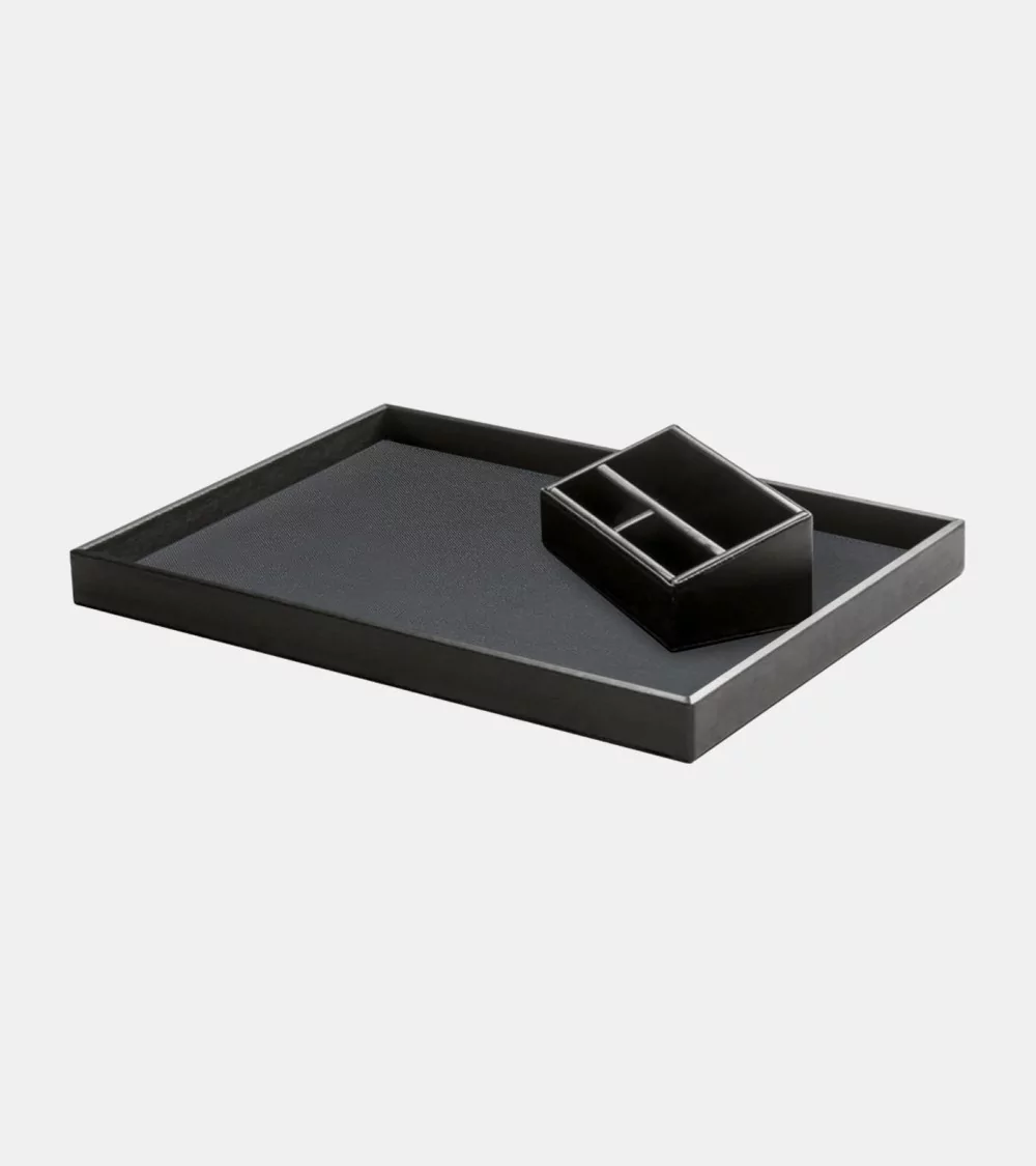 PLATEAU DE COURTOISIE PRESTIGE CUIR 40 × 33 × 3.2 CM BEH TUNISIE